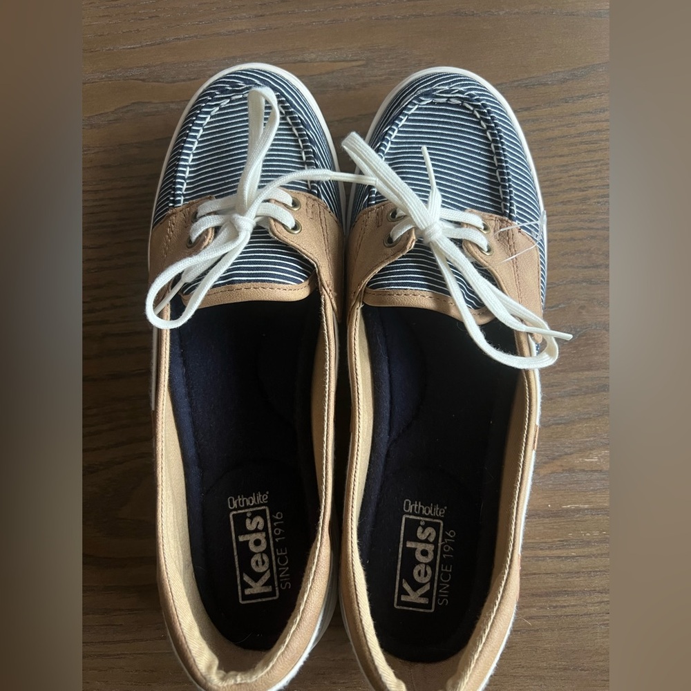 KEDS nautical theme slip on boat shoes